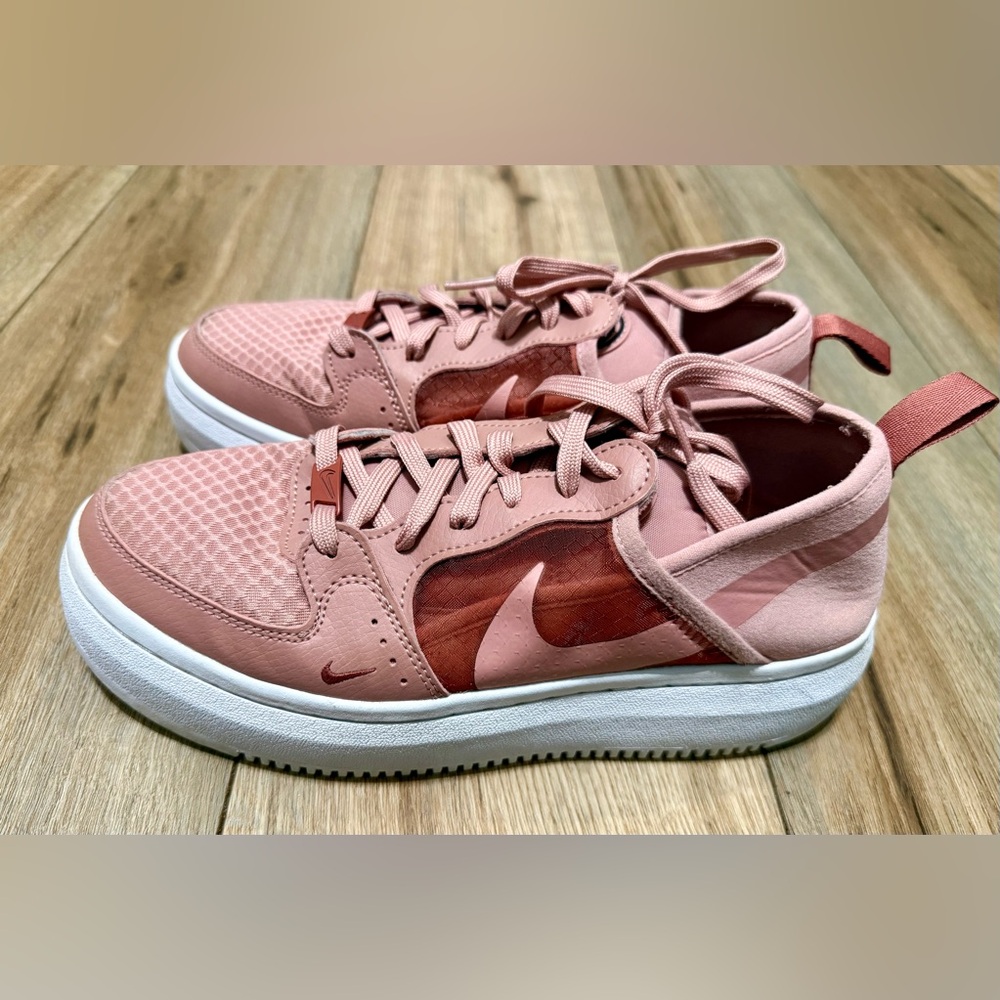 Nike Pink Sneakers with Red Details